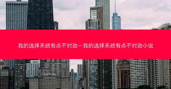 我的选择系统有点不对劲—我的选择系统有点不对劲小说