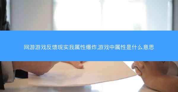 网游游戏反馈现实我属性爆炸,游戏中属性是什么意思