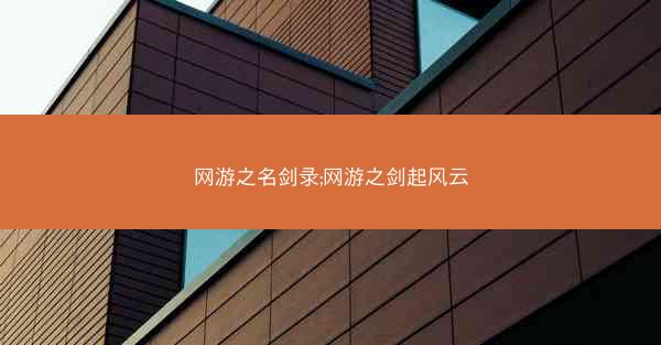 网游之名剑录;网游之剑起风云