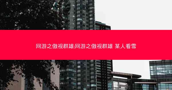 网游之傲视群雄;网游之傲视群雄 某人看雪