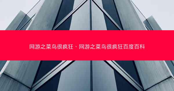 网游之菜鸟很疯狂、网游之菜鸟很疯狂百度百科