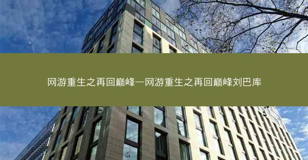 网游重生之再回巅峰—网游重生之再回巅峰刘巴库