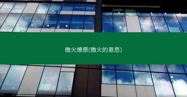 微火燎原(微火的意思)