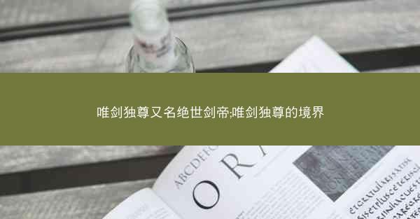 唯剑独尊又名绝世剑帝;唯剑独尊的境界